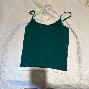 Urban Outfitters Green and White Camisole